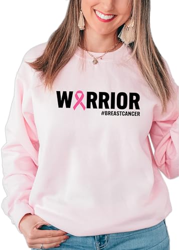 Custom Breast Cancer Sweatshirt Pink Support Squad Sweatshirts for Women Cancer Awareness Sweater Warrior Hoodie Breast Cancer Crewneck Sweatshirt Fighter Personalized Support Team Sweatshirt4