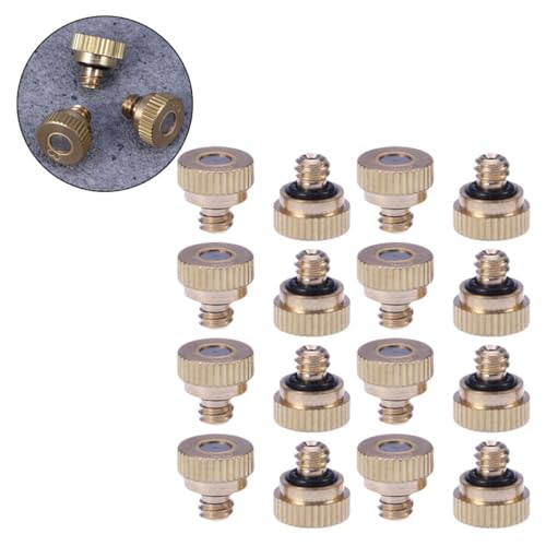 WRITWAA Boquilla Nebulizadora de Latón 04 MM 25 Piezas Boquilla de Baja Presión para Sistemas de Riego para Jardín y Terraza Accesorio Duradero y Antióxido