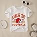 AG AGUU Football Shirts for Toddler Boys Girls Football Team T-Shirt Fans Lover Tees Kid Game Day Outfit Summer Tops(White,5-6T)