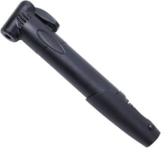 Portable Mini Bike Tire Pump and Ball Inflator Set Black Plastic | Flexible Separate Hose, Tight Seal, Leak Prevention, Repair Kits and Accessories Included for Bike Tire and Ball