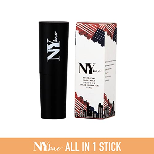 Image of NY Bae All In One Stick - Foundation Concealer Contour Color Corrector Stick | Flawless Texture, Natural Finish | For Fair Skin Golden - Grander than Central 3