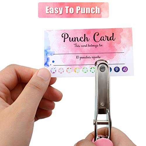 Watercolor Reward Punch Cards Customer Loyalty Cards Incentive Cards Business Card Size For Business, Class, School (100 Pieces) #TOP2