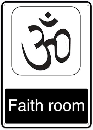 8"x12" Aluminum Metal Sign - Faith Room Retro Vintage Sign - For Home, Bar, Pub, Kitchen, Restaurant Wall Decor