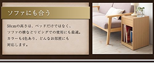 Amazon.co.jp: コンセント・収納付きコンパクトサイズ ナイトテーブル