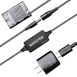 【Compatible Models】RONFEN DR-E6 DC coupler LP-E6 LP-E6N dummy battery USB-C cable PD adapter kit replace ACK-E6 ac power adapter, compatible with cameras Canon EOS 5DS 5DS R 5D Mark II 5D Mark III 5D Mark IV 60D 60Da 6D 6D Mark II 70D 7D 7D Mark II /...