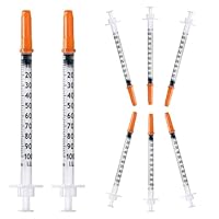 10 Stück 1 ml/cc Plastiktube (31G x 6mm) Mehrzweck-Messwerkzeuge, Einzeln verpackt, Laborzubehör