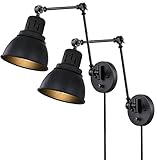 ★ applique murale d'intérieur avec variateur de lumière et câble d'alimentation de 1,8 m, charnière réglable pour un positionnement aisé, ainsi qu'une lumière parfaite pour travailler ou lire
