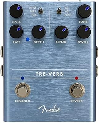 Fender Tre-Verb, Pedal de Efecto para Guitarra, Reverb/Tremolo Digital