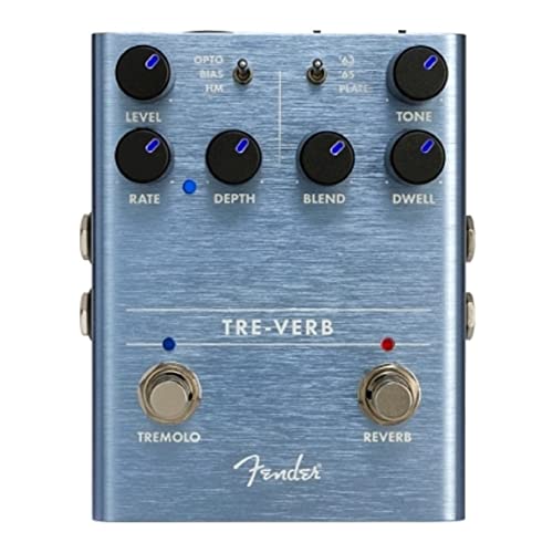 Fender Tre-Verb, Pedal de Efecto para Guitarra, Reverb/Tremolo Digital