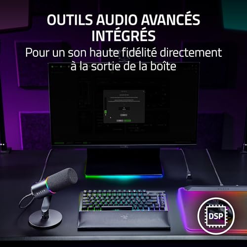 Microphone Razer Seiren V3 Pro USB XLR cardioïde avec filtre antipop - vue 6