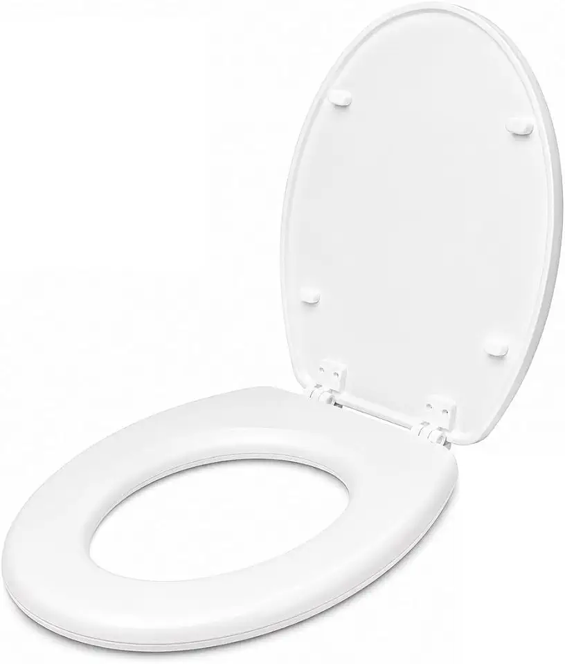 Assento Sanitário Almofadado com Tampa Almofadada Super Macia Premium Branco Universal Confortável e Kit De Fixação Resistente