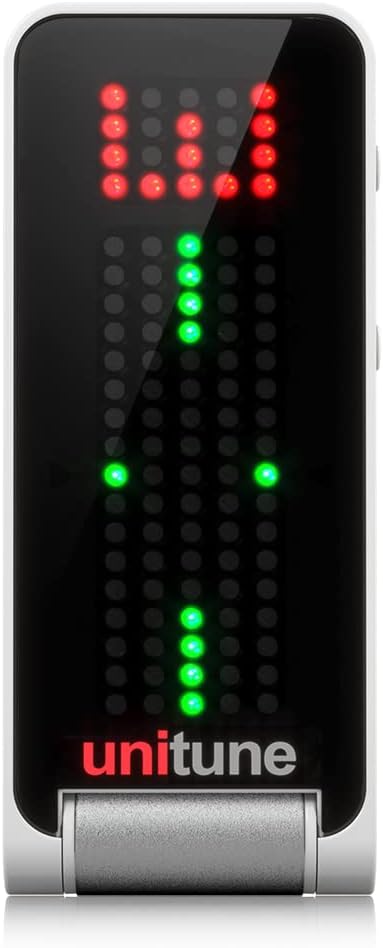 TC Electronic UNITUNE CLIP Clip-On Tuner with Strobe and Chromatic Modes and 108 LED Matrix Display for Uncompromised Tuning Quality
