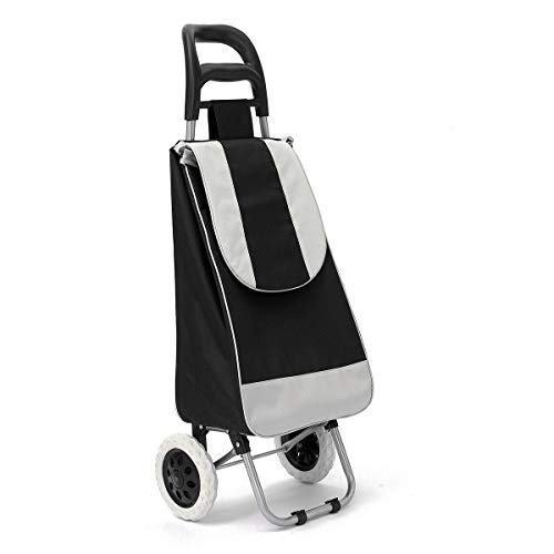 gbgymjm Einkaufstrolley 45L Faltbarer Einkaufstrolley auf Rädern Push Tote Cart Carts Trolley Bag Basket Gepäckräder…