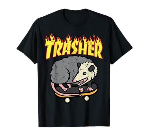Opossum Skateboard Trasher Funny Possum Skater Men Boys Kids T-Shirt