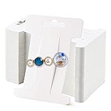 Mototo 300 PCS Hair Clip Bow Display Cards Hair Barrettes Jewelry Display Holder Rectangle Paper Cardboard for Hair Accessories Display and Organizing, 4 x 2-1/2 Inches (White)