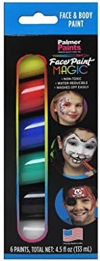 Palmer Paints Palmer Face Paint Jar Set 3/4oz 6pc, 4 oz