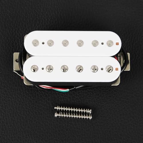 Image of FLEOR White Guitar Humbucker Pickups Alnico 5 Bridge Pickup 14-15k