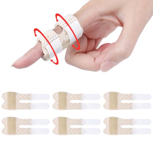 Trigger Thumb Splints, Breathable Finger Splint, Beige 6pcs