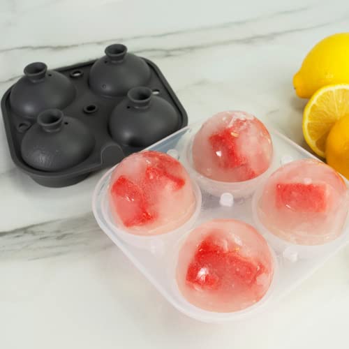 Samuelworld Large Silicone Premium Ice Trays, 2-Pack Combo, 2 Inches Big Cubes & 2.5 Inches Sphere Ice Molds thumb #7
