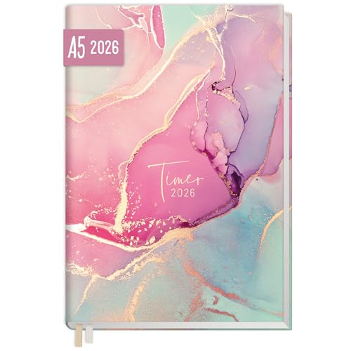 Häfft® Chäff-Timer Classic Kalender 2026 A5 "Silky Pink" Buchkalender, Terminplaner, Terminkalender, Wochenplaner für 12 Monate: Jan. 2026 bis Dez. 2026 - nachhaltig & klimafreundlich