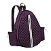 Menolana Tennis Bag Stylish with Side Pockets Lightweight for Women Men,Quilted Tennis Crossbody Backpack Racket Bag, Purple
