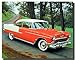 1955 Chevy Bel Air Hard Top Classic Red Vintage Car Wall Decor Art Print Poster (16x20)
