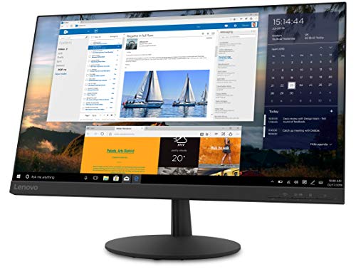 Lenovo L24q-30 - Monitor Gaming de 23.8' 2K QHD (2560x1440 pixeles, 16:9, 75Hz, 4ms, 1000:1, IPS, FreeSync, Puertos DP+HDMI, 3 lados sin bordes) Base plástico, Ajuste de inclinación - Color Negro