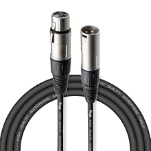 Balanced 3‑pin XLR male to female cable delivers clear, noise‑free audio for professional microphones, mixers, and PA systems Durable construction with robust shielding and strain relief ensures reliable performance on stage, in the studio, or at hom...