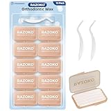 RAZOKO Lot de 10 bandes de cire orthodontique pour appareils dentaires, aligneurs de cire ...