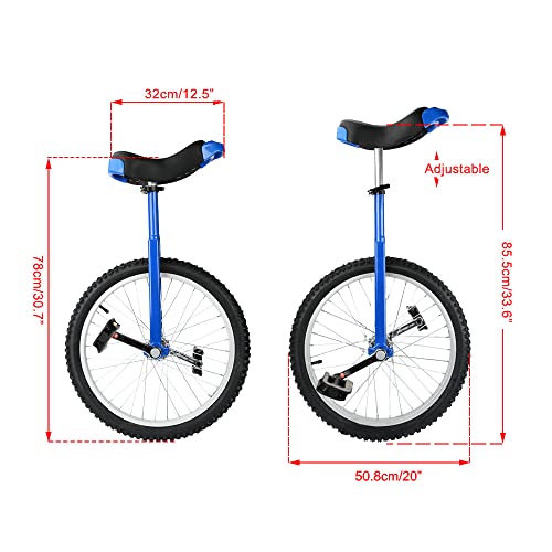 Triclicks Einrad-20b Monocycle Mixte-Adulte, Bleu, 20" - Image 8