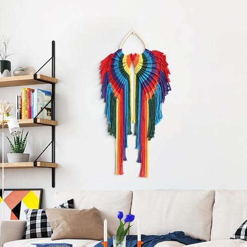 Tapestry Angel Wings Macrame pour décoration d'art mural boho - 3