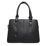 Bolsa De Mão Feminina Alça Transversal Couro Luxuosa Moderna (Preto)