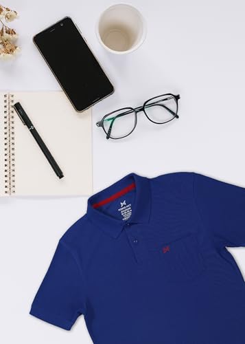 Image of Force NXT Polo Neck T-Shirt for Men Pack of 1 | Regular Fit T-Shirt for Men | Premium Super Combed Rich Cotton Polo Shirt | Men's Ultra Soft Half Sleeve T-Shirt