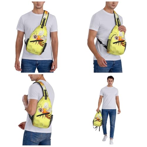 Bolso bandolera cruzado Bee in Flower para hombre y mujer miniatura 7