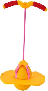 YARNOW Saltarina con Asas Juguete Deportivo Accesorio de Ejercicio Exterior Bola Amarilla con Asa de Color Aleatorio Color Aleatorio