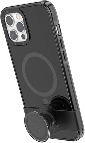 Miniatura 5 de PopSockets Funda negra para iPhone 12 y iPhone 12 Pro con agarre y deslizamiento para teléfono compatible con MagSafe