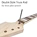 Baritone Electric Guitar Neck, 22 Frets 30 Inch Scale, Maple Wood with Rosewood Fretboard, White Block Inlay & Black Back Line, Unfinished, 42mm Nut