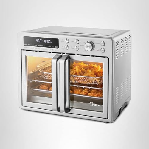 Midea Flexify Classic French Door Toaster Oven Air Fryer Combo, 10-in-1 Large Capacity 26.4 QT Countertop Oven, 25% Faster Cooking and 90% Less Oil, Stainless Steel - Image 11