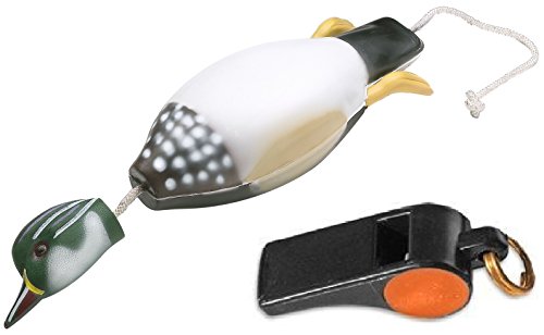 Dokken Wood Duck Dog Training Dummy and Pro Dog Training Whistle for Shed Hunting Dogs (Black) D-600/W100B