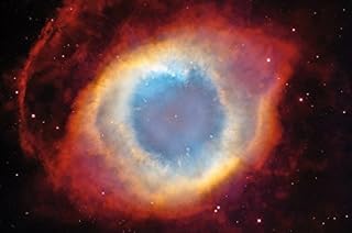 1art1 Der Weltraum Poster Der Helixnebel, Das Auge Gottes Bilder Leinwand-Bild Auf Keilrahmen | XXL-Wandbild Poster Kunstdruck Als Leinwandbild 120x80 cm