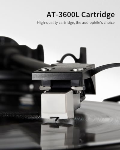 Image of ANGELS HORN Vinyl Record Player with Speakers, Bluetooth Hi-Fi Turntable | Built-in Phono Preamp, Belt Drive 2-Speed, Adjustable Counterweight, Pitch Control