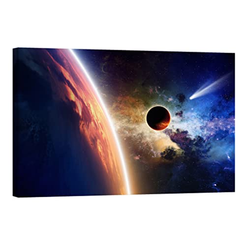 Tableau canvas Univers DCC049-2 lumineux dans le noir 80x120 cm
