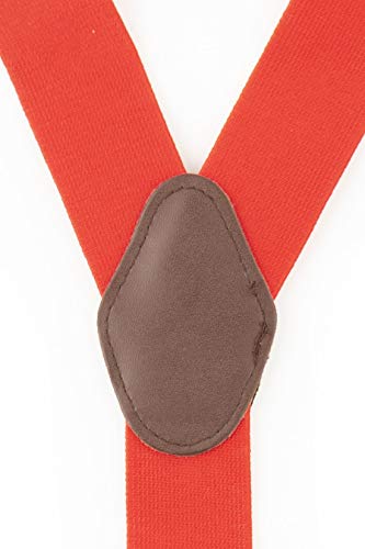 Image of The Tie Hub Booster Red Clip On Suspenders For Men