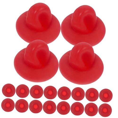 24 tapas de sellado para tubos de masilla rojas