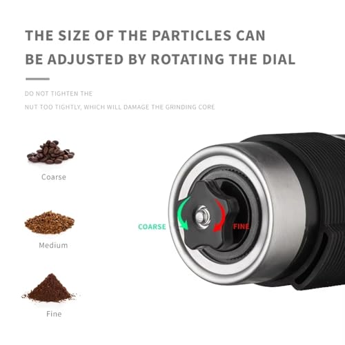 Molinillo de café manual ajustable para evitar el sabor quemado del grano 4