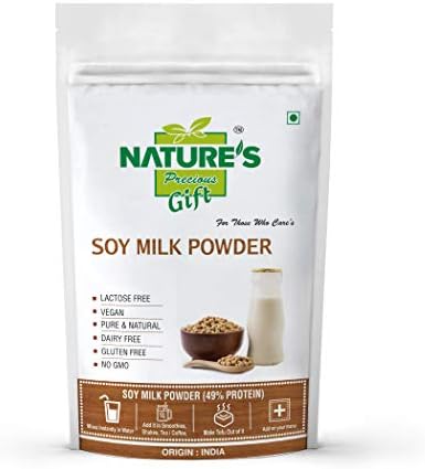 NATURE'S Precious Gift - Soy Milk Powder [Vegan | Non-GMO | 49% Protein] - 100 GM
