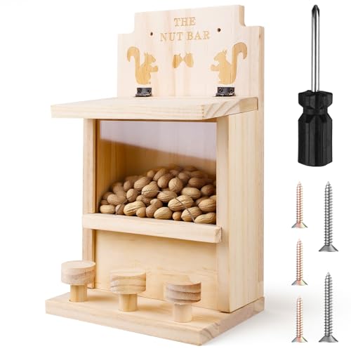 Mangeoire pour écureuils en bois