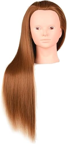Unlnsiy 練習用ウィッグ マネキンヘッド カットウィッグ メイクなし プロ用 パーマ 美容師 ヘアマネキン 編み込み練習用 実技試験用 美容室 サロン カット 練習用 100%合成ウィッグ ヘアカット カットマネキン マネキン ヘッド レディース (