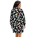 Psaytomey Women's Plus Size Long Sleeve Dresses Christmas Lights Snowflakes Lightweight Comfy Lapel Collar Mini Dress Casual Loose Maternity Dress with Pockets Fashion Fall Outfit