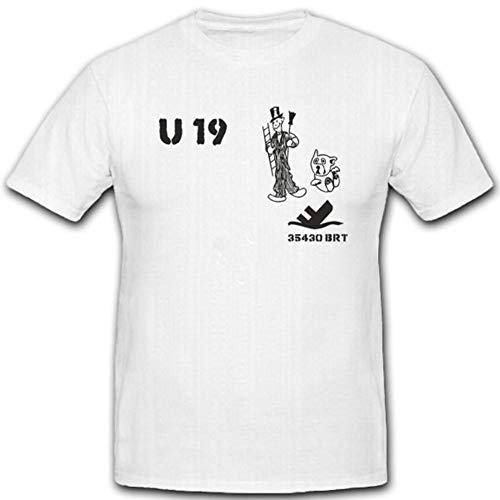T-shirt ramonage sous-marin U 19 vêtement maritime blanc 4XL